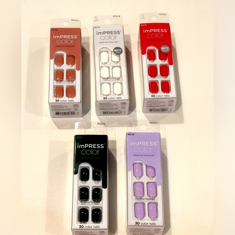 "Set of 5" imPRESS 'PRESS ON Nails NEW*****CLOSEOUT–Deal# P03